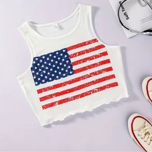 American flag tank top